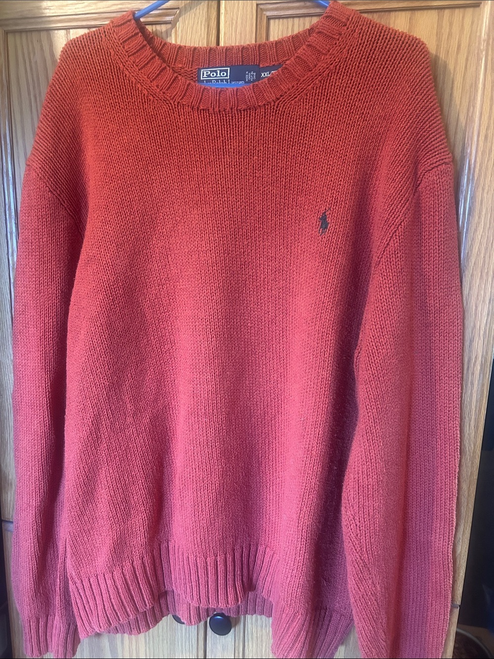 Polo by Ralph Lauren Men's Burnt Orange Crewneck Sweater